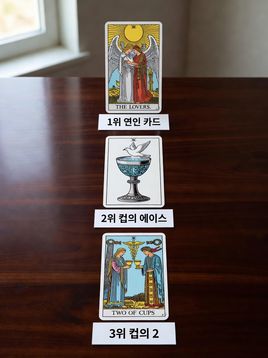 연애 타로에서 자주 나오는 카드 의미
