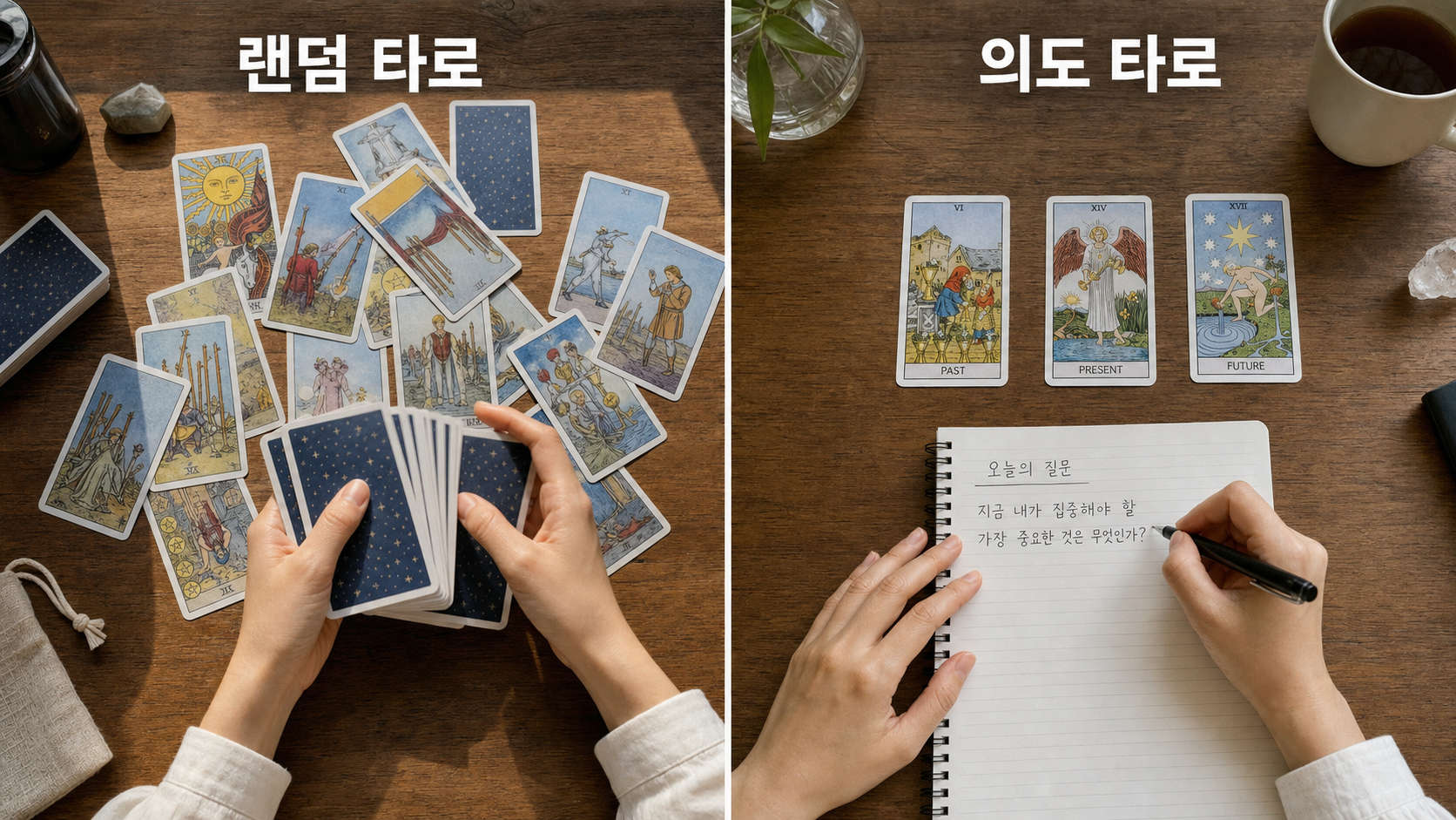 랜덤 타로 vs 의도 타로 차이점 비교